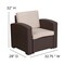 Flash Furniture 5 Piece Chocolate Brown Outdoor Faux Rattan Set DAD-SF-113RS-CBN-GG - alternate 8